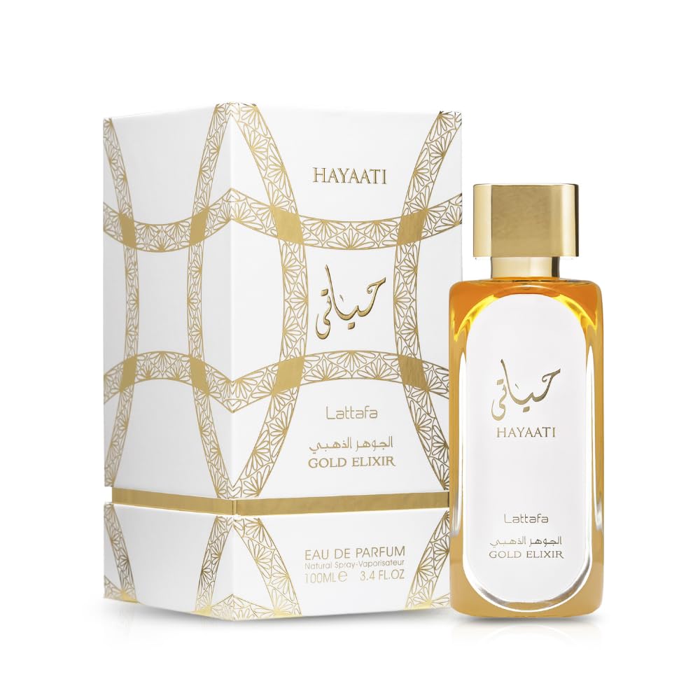 Lattafa Hayaati White Gold Elixir EDP 100ml - Long Lasting Unisex Perfume for Men & Women