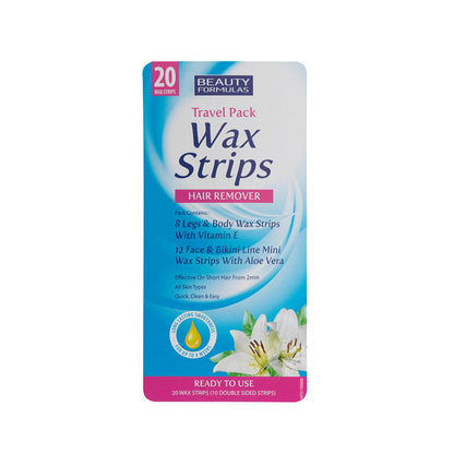 Beauty Formula Wax Strips Travel Pack 20's
