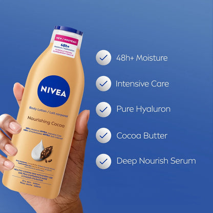 Nivea Nourishing Cocoa Body Lotion 400ml 48H+ Moisture for Dry Skin