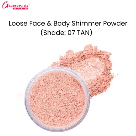 Glamorous Face Loose Face & Body Shimmer Powder (Shade: 07 Tan)