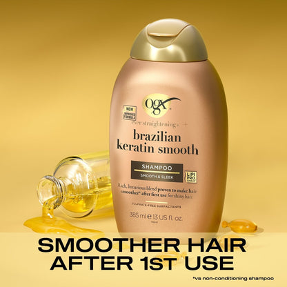 OGX Ever Straightening + Brazilian Keratin Smooth & Sleek Shampoo 385ml