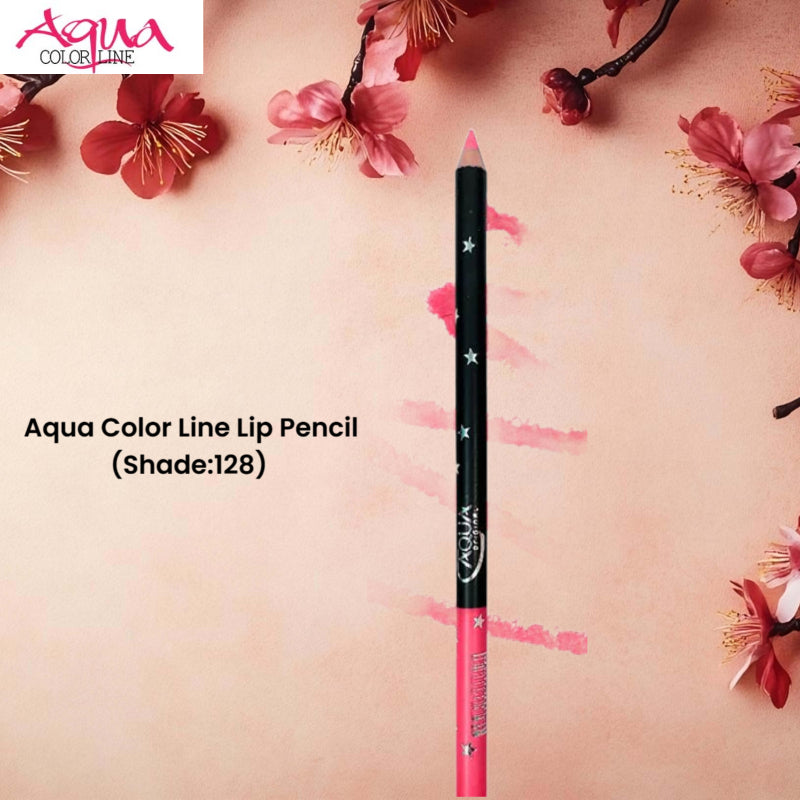 Aqua Color Line Lip Pencil (Shade:128)