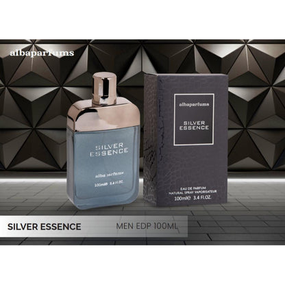 Silver Essence Alba Parfums Eau De Parfum 100ml For Men – Long Lasting Fresh Masculine Luxury Fragrance Spray