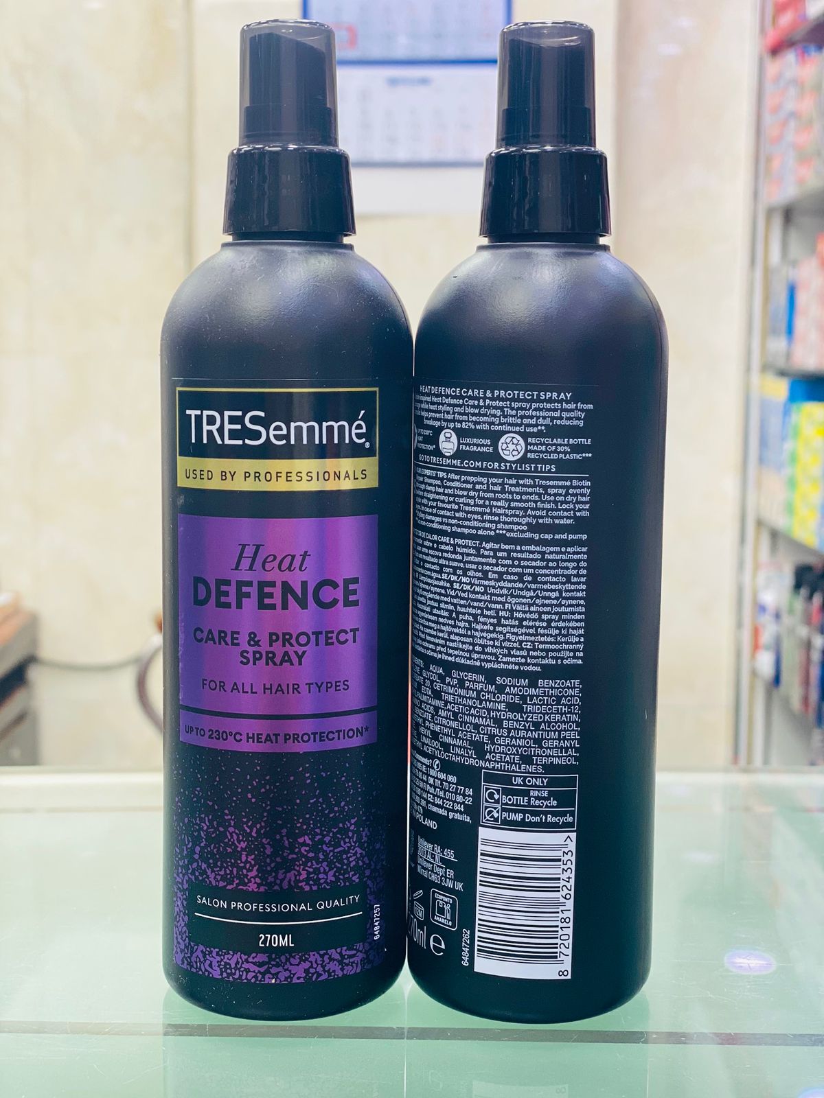 TRESemmé Heat Defence Care & Protect Spray 270ml - Up to 230°C Heat Protection for All Hair Types