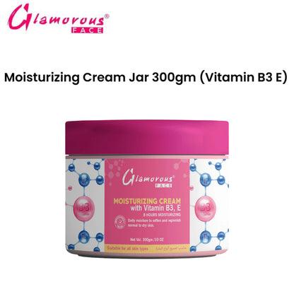 Glamorous Face Moisturizing Cream Jar 300gm (Vitamin B3 E)