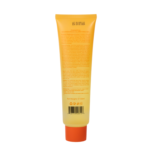 Only Aura Pineapple Gel Face Wash 150ml - Deep Cleansing Skincare Gel for Brightening Glow, Oil Control, Dirt Removal & Fresh