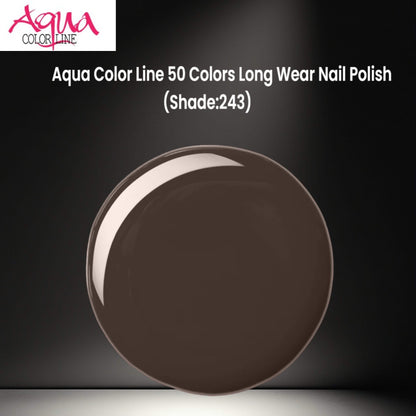 Aqua Color Line 50 Colors Long Wear Nail Polish (Shade:243)