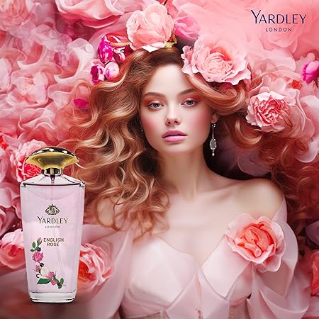 Yardley London English Rose Eau de Toilette for Women 125ml - Elegant Floral Rose Fragrance Perfume with Sparkling Citrus Not