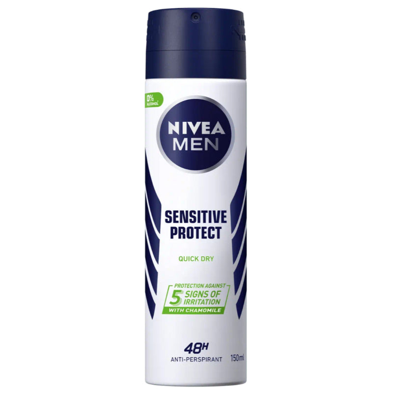 Nivea Men Sensitive Protect Quick Dry 48H Anti-Perspirant Deodorant Spray 150ml
