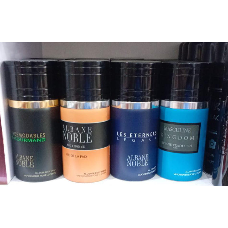 Albane Noble Pour Homme Rue de la Paix Body Spray 250ml Long-Lasting Elegant & Masculine Fragrance