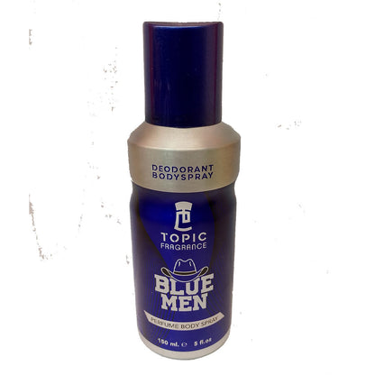 Blue Men Topic Fragrance Perfume Body Spray 150ml – Long Lasting Masculine Body Mist for Men, Fresh & Cool Daily Scent