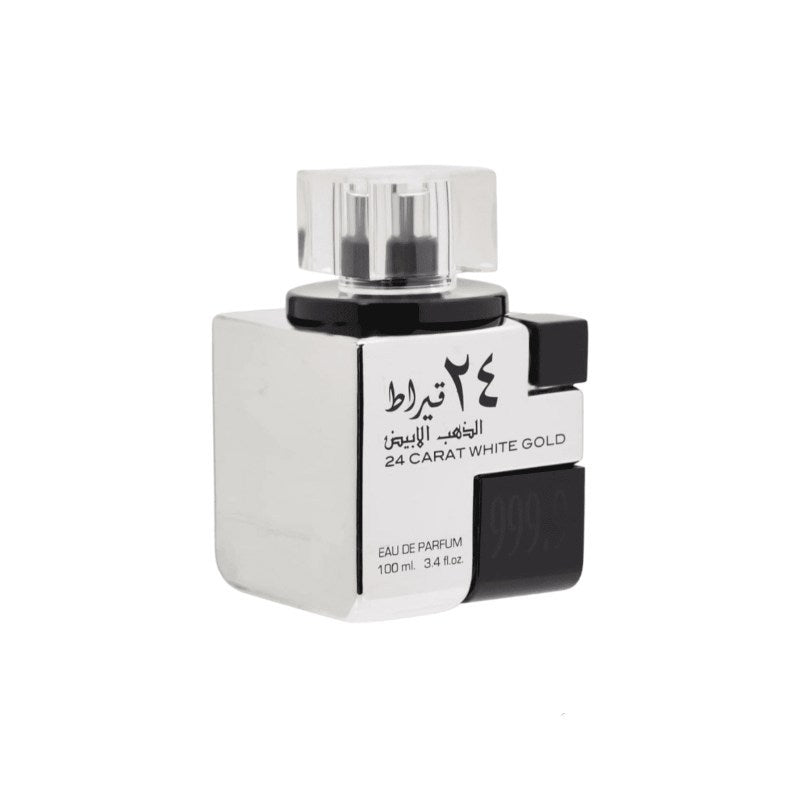 Lattafa 24 Carat White Gold Eau de Parfum 100ml - Long Lasting Original Luxury Unisex Fragrance for Men & Women