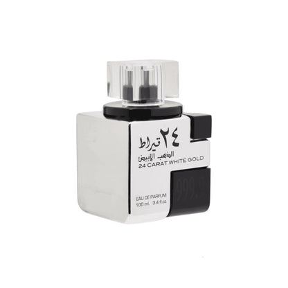 Lattafa 24 Carat White Gold Eau de Parfum 100ml - Long Lasting Original Luxury Unisex Fragrance for Men & Women