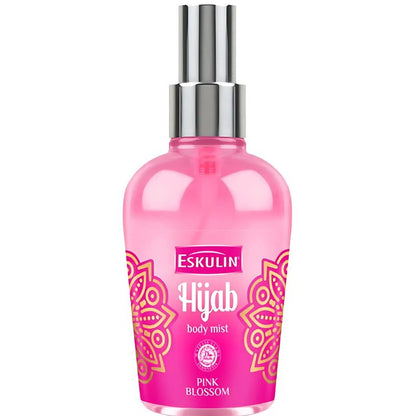 Eskulin Hijab Pink Blossom Spray Mist Cologne 125ml – Long Lasting Sweet Floral Fragrance Body Mist for Women Daily Use Deodo