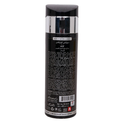 Rasasi Run for Men Deodorant Body Spray 200ml - Long Lasting Fresh Masculine Fragrance for Daily Use