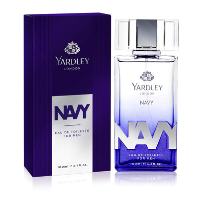 Navy by Yardley Eau De Toilette for Men 100ml – Fresh Marine Aquatic Fragrance Perfume with Long Lasting Masculine Scent, All