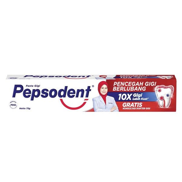 Pepsodent Anti-Cavity Toothpaste 75g 10× Stronger Teeth Protection Formula