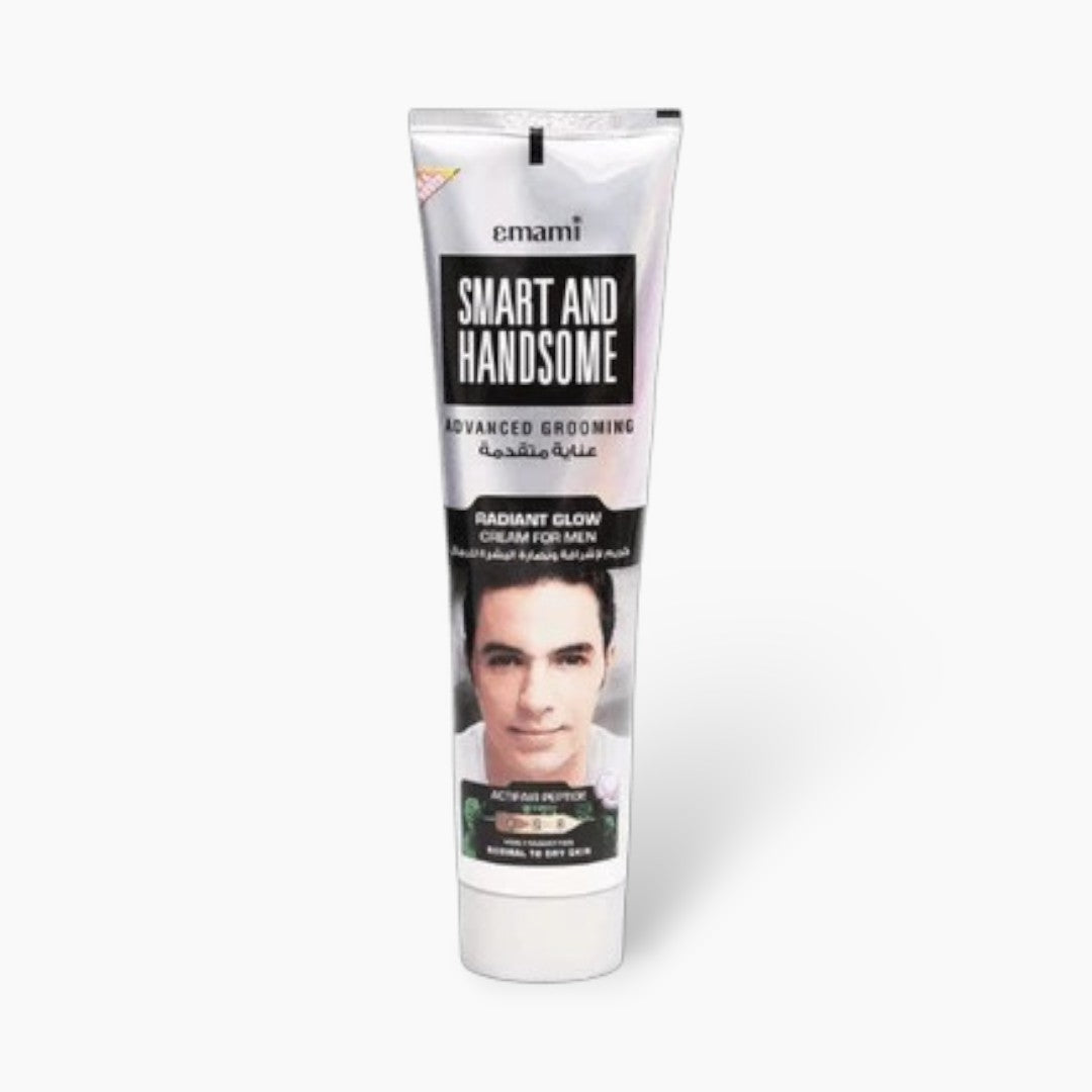 Emami Smart and Handsome Advanced Grooming Radiant Glow Cream 25g for Men - Instant Brightening Skin Cream for Even Tone, Fre