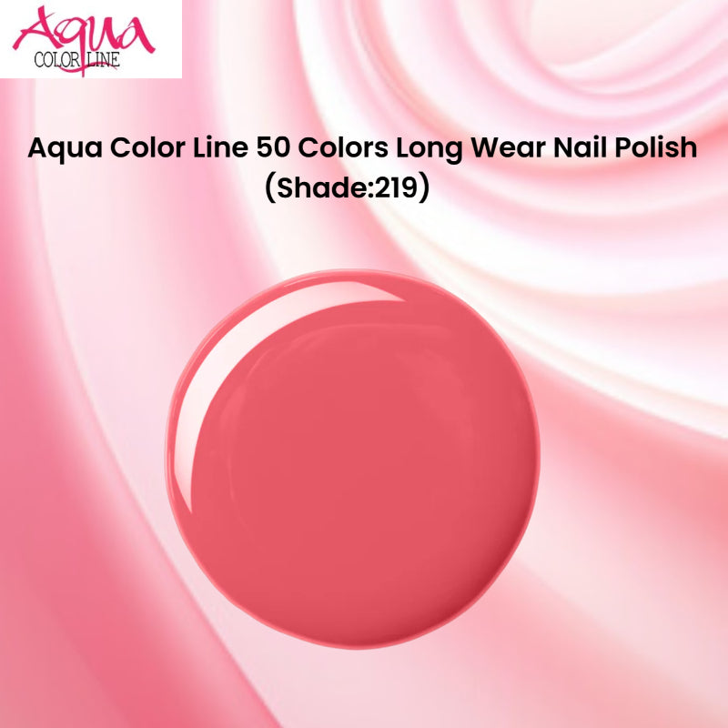 Aqua Color Line 50 Colors Long Wear Nail Polish (Shade:219)