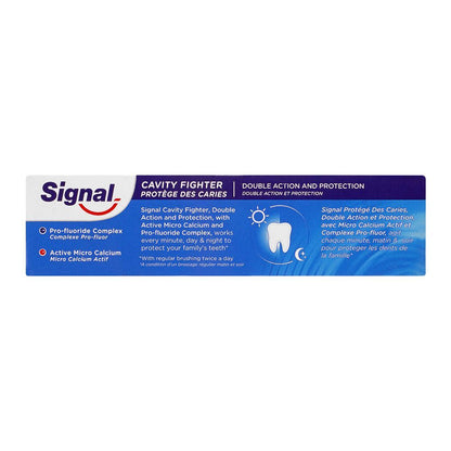Signal Cavity Fighter Double Action Toothpaste 100ml – Strong Cavity Protection Toothpaste for Healthy Teeth, Fresh Breath, P