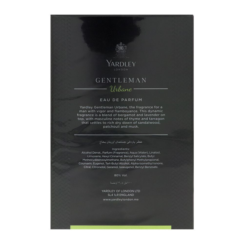 Gentleman Urbane by Yardley EDP 100ml for Men