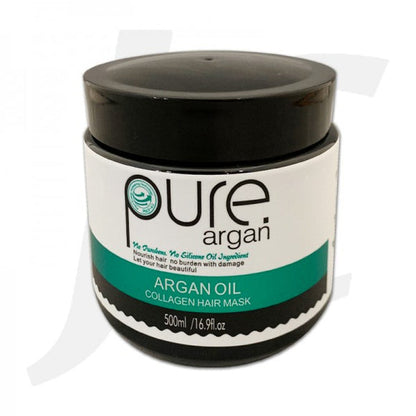 Pure Argan Oil Collagen Hair Mask 500ml Deep Nourishment & Repair for Smooth, Shiny Hair