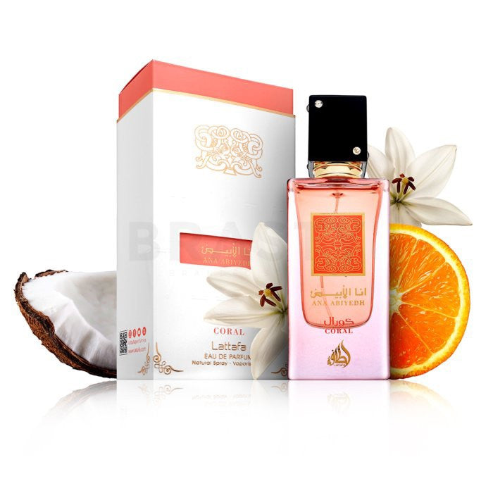 Lattafa Ana Abiyedh Coral Eau de Parfum 60ml - Long Lasting Elegant Unisex Fragrance for Men & Women