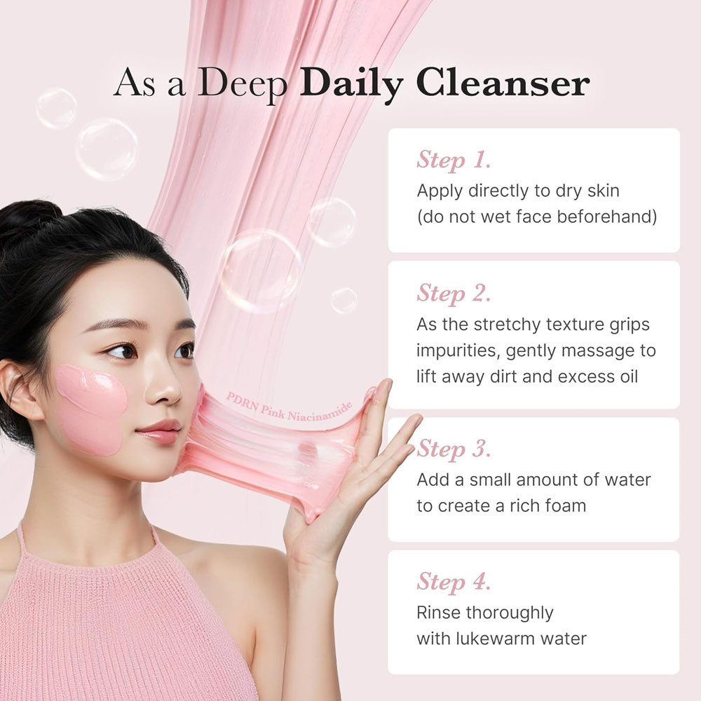 Medicube PDRN Pink Niacinamide Whip Cleanser 120 g Brightening Cleanse & Skin Repair (K Beauty)