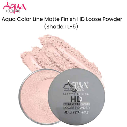 Aqua Color Line Matte Finish HD Loose Powder (Shade:TL-6)