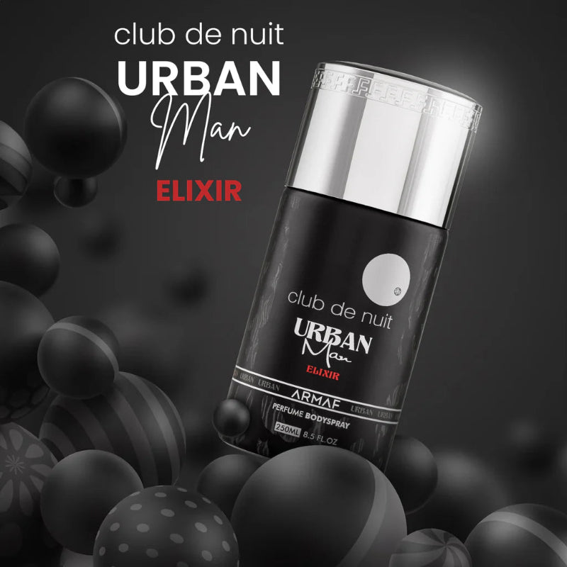 Armaf Club De Nuit Urban Man Elixir Perfumed Body Spray 250ml Long-Lasting Bold & Masculine Fragrance