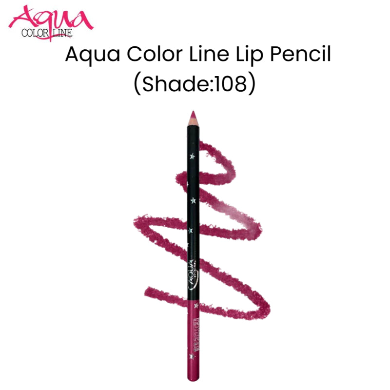 Aqua Color Line Lip Pencil (Shade:108)