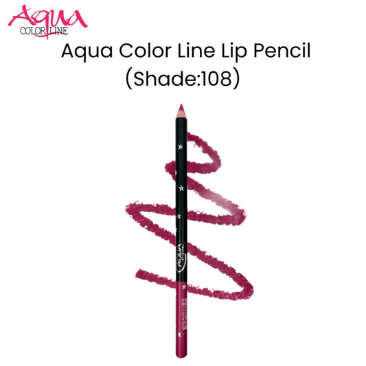 Aqua Color Line Lip Pencil (Shade:108)