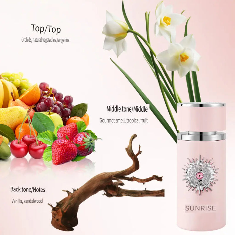 Sunrise Pink by Sellion Parfums Eau de Parfum 100ml - Long Lasting Soft Floral Fruity Fragrance Perfume for Women Elegant Dai