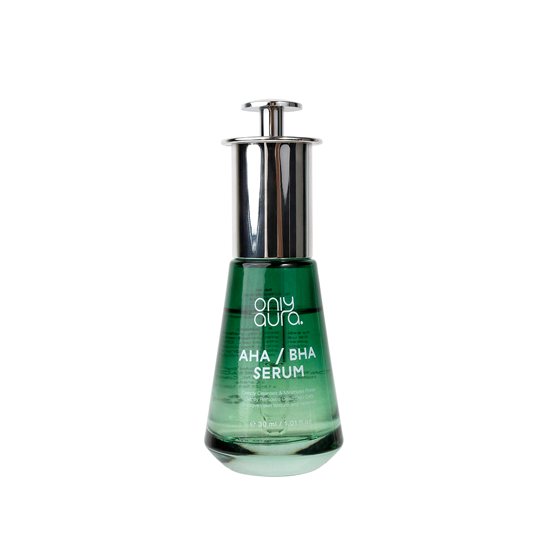 Only Aura Aha/Bha Serum 30ml – Brightening Skincare Serum for Even Skin Tone, Dark Spot Reduction, Hydration Boost & Radiant 