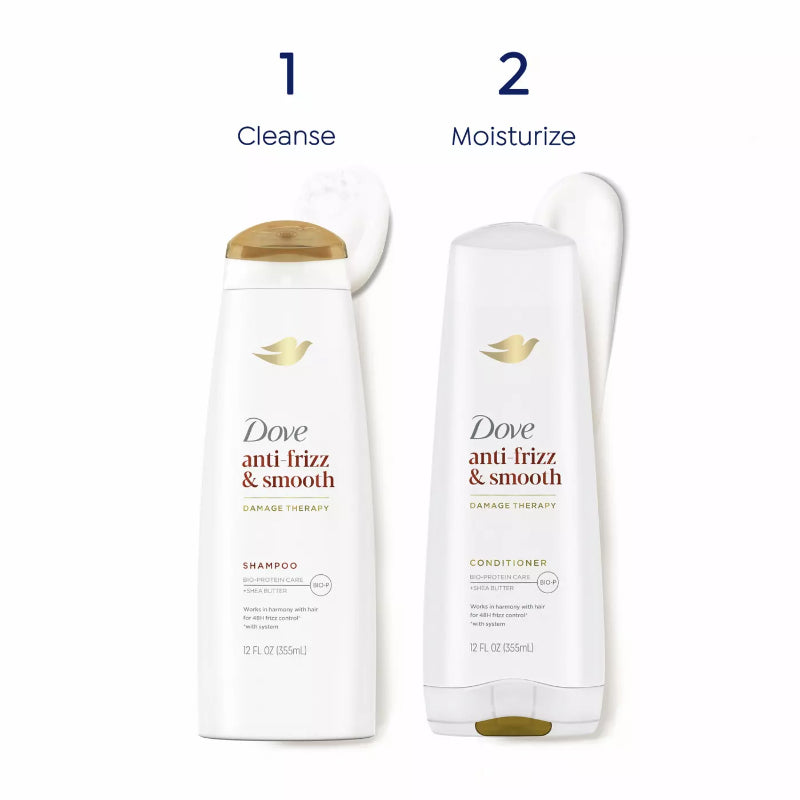 Dove Anti Frizz & Smooth Damage Therapy Shampoo 355ml