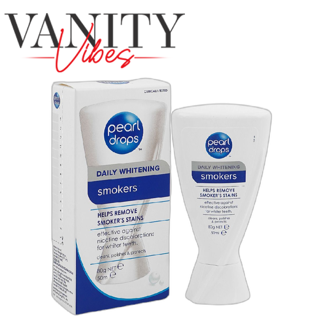 Pearl Drops Daily Whitening Smoker Teeth Polish 50ml - Whitening Toothpaste for Stain Removal & Daily Oral Care