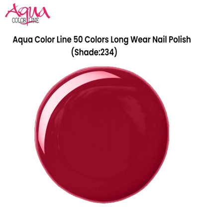 Aqua Color Line 50 Colors Long Wear Nail Polish (Shade:234)