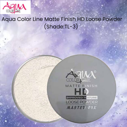 Aqua Color Line Matte Finish HD Loose Powder (Shade:TL-3)