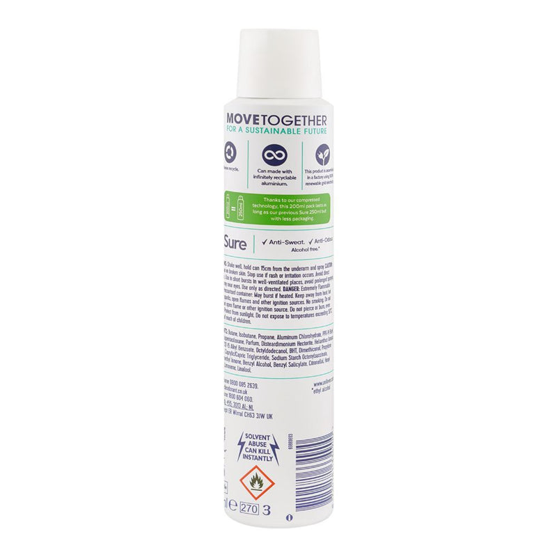 Sure Women Shower Fresh 48H Antiperspirant Deodorant Spray 200ml Long-Lasting Freshness & Odor Protection