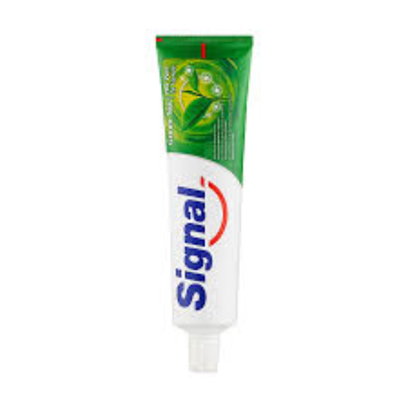 Signal Green Tea Toothpaste 100ml – Natural Herbal Fluoride Toothpaste for Cavity Protection, Fresh Breath, Plaque Control & 