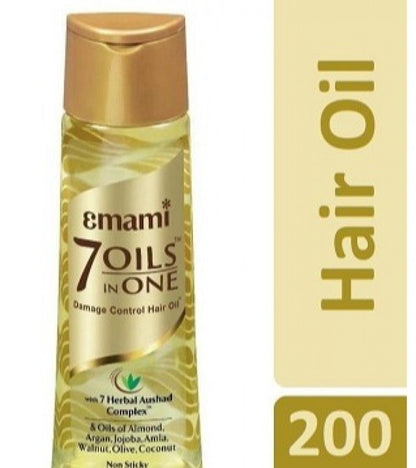 Emami 7 Oils in One Damage Control Hair Oil 200ml - Nourishing Hair Care Oil for Hair Fall Control, Smooth Shiny & Strong Hea
