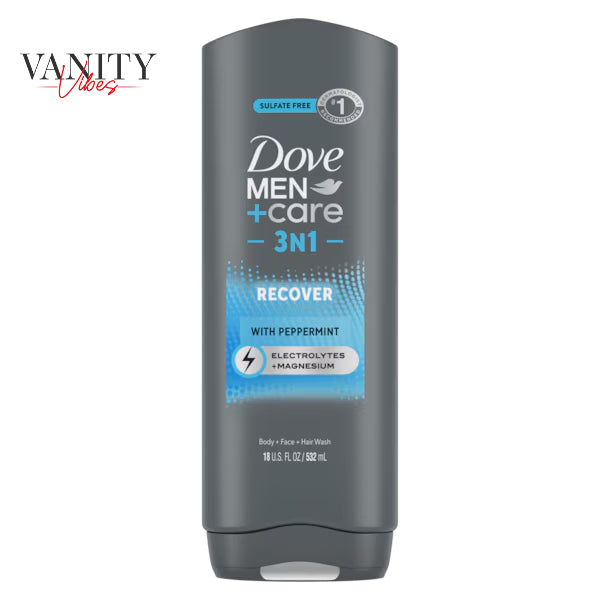 Dove Men+Care 3N1 Recover with Peppermint Bodywash, Face wash + Hair Wash 532-ml