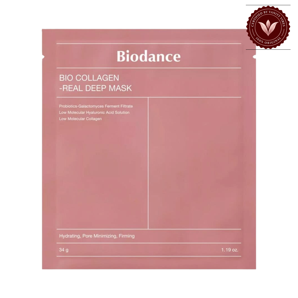Biodance Bio-Collagen Real Deep Mask – 1 Sheet on a clean white background with Vanity Vibes badge