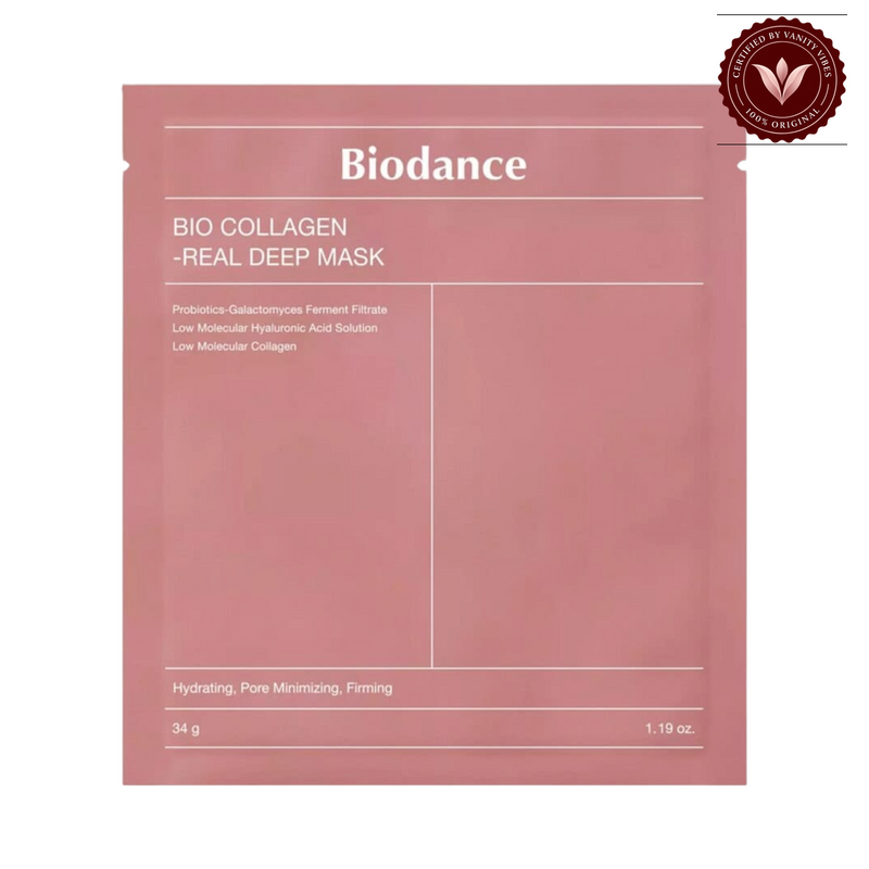 Biodance Bio-Collagen Real Deep Mask – 1 Sheet on a clean white background with Vanity Vibes badge