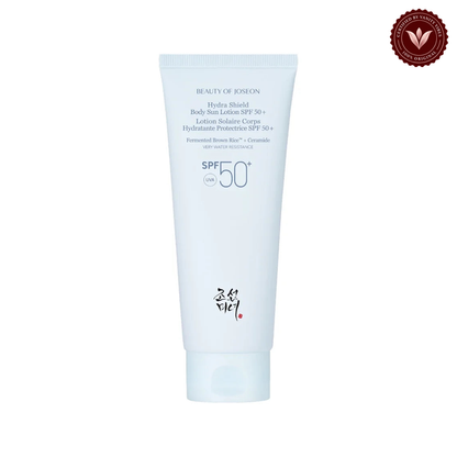 Beauty of Joseon Hydra Shield Body Sun Lotion SPF50+ PA++++ 150ml centered on a clean white background with the Vanity Vibes badge at the top right