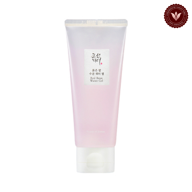Beauty of Joseon Red Bean Water Gel 100ml centered on a clean white background with the Vanity Vibes badge at the top right