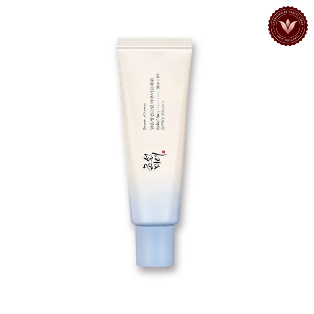 Beauty of Joseon Relief Sun Aqua-Fresh Rice + B5 SPF50+ PA++++ 50ml centered on a clean white background with the Vanity Vibes badge at the top right