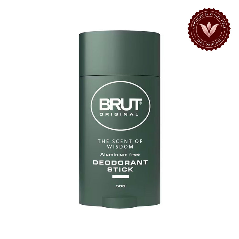 Brut Original Deodorant Stick 50ml - Long Lasting Masculine Fragrance with All Day Odor Protection, Sweat Control & Fresh Confident Daily Wear — centered front product photo