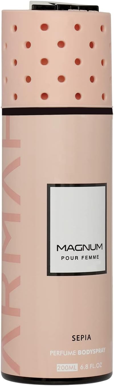 Armaf Magnum Pour Femme Sepia Perfume Body Spray 200ml Floral Fruity Fragrance