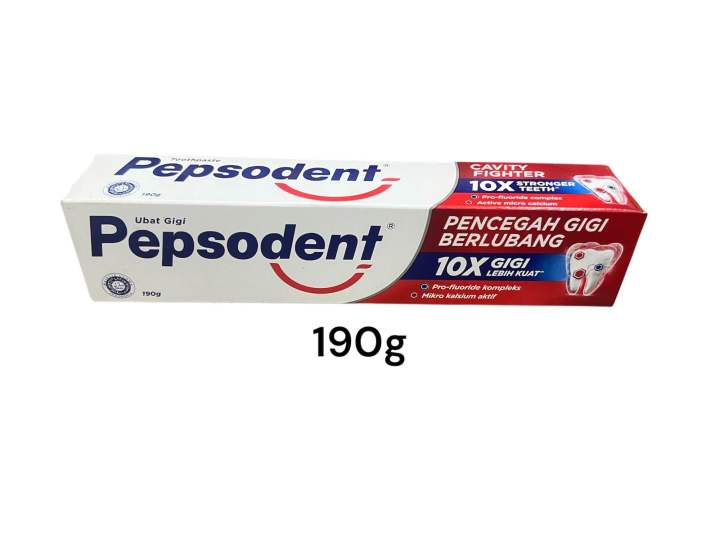 Pepsodent Anti-Cavity Toothpaste 190g 10× Stronger Teeth Protection Formula